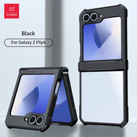 Xundd For Samsung Galaxy Z Flip 7 5 Z Flip 6 7 5G Case Airbag Shockproof Acrylic+TPU+Glass Back Cover For Flip5 z플립 5 7 케이스 Quick Pick Grocers