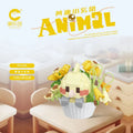 Cute dessert small animals potted bouquet cartoon doll panda puppy building block ornament children toys gift Quick Pick Grocers