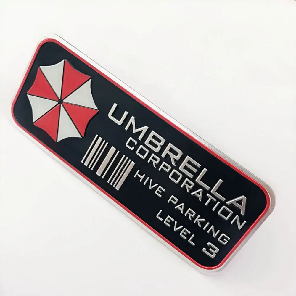 Aluminum Alloy Car Sticker Umbrella Residents Honeycomb Parking Level 3 Motorcycle Auto Decor Metal Sticker Car Motorbike Decal Quick Pick Grocers