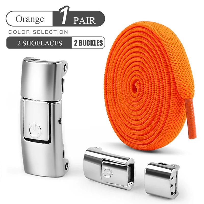 8mm No Tie Shoe Laces Press Lock Shoelaces Without Ties Elastic Laces Sneaker Kids Adult Widened Flat Shoelace for Shoes Quick Pick Grocers