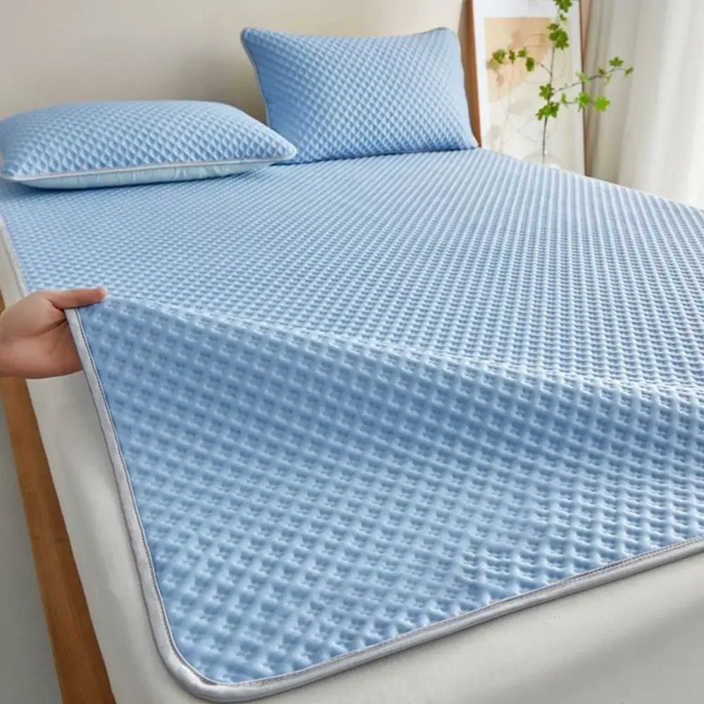 Breathable Cooling Mattress Comfortable Washable Ice Silk Bed Mat Pad Soft Skin-friendly Summer Sleeping Mat Household Quick Pick Grocers