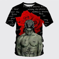 New T-Shirt Harajuku Men T-Shirt Fashion 2pac Graphic T Shirts Hip Hop Men's T-Shirts Summer Tops T-Shirts Man Designer Clothes Quick Pick Grocers