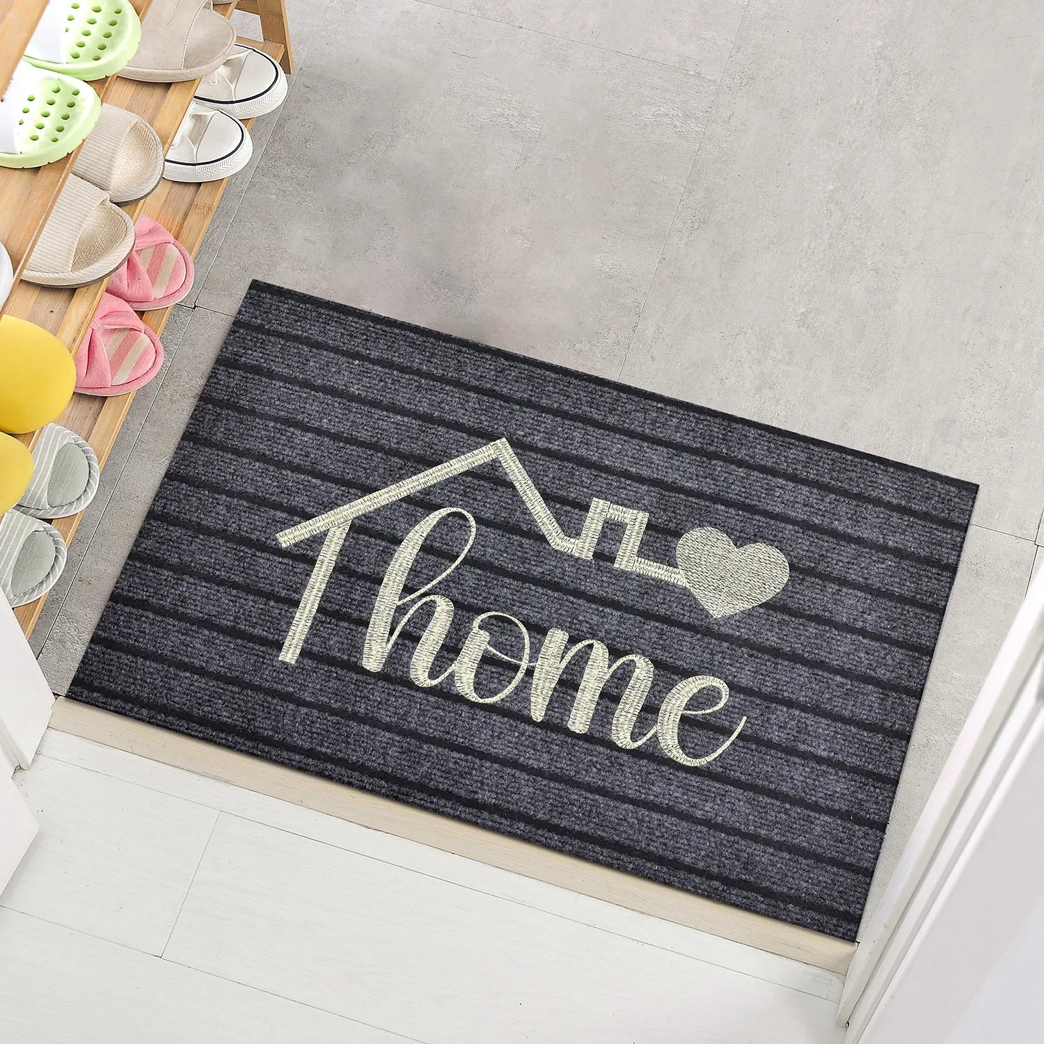 Seven-stripe high-quality doors, door-rubbing feet, scraping mud, floor mats, kitchen mats, water-absorbing, non-slip carpet Quick Pick Grocers