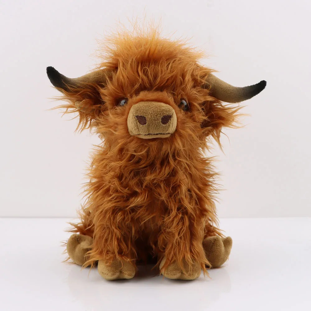 Highland Cow Plush Toy - Adorable Realistic Stuffed Animal with Long Fluffy Hair, Soft Cuddly Gift for Kids, Children & Collecto Purest Peak