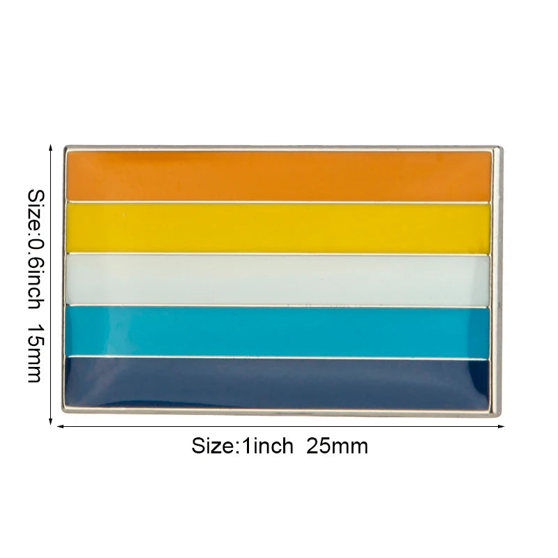 Pride Badge Bisexual Pansexual Brooch Lesbian Pride Pin Flag LGBTQ Gay Flag Lapel Pin Quick Pick Grocers