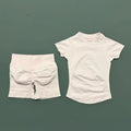 2 Pcs HISTELLO Sports Gym Sets Short Sleeve Seamless Yoga Clothing Fitness Set Women Workout Running Sports Short Leggings Suit Quick Pick Grocers