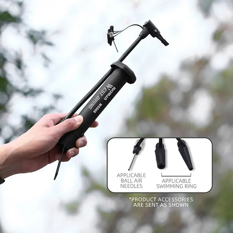 WEST BIKING MTB Bicycle Pump 80 PSI Bike Manual Air Pump Balloon Tire Inflator Schrader Valve Floor Pump Cycling Accesories Quick Pick Grocers