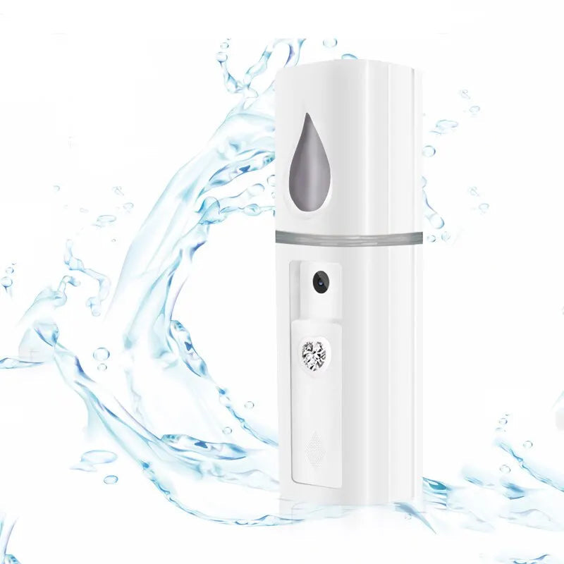 Nano Facial Steamer Mist Spray Eyelash Extensions Cleaning Pores Water SPA Moisturizing Hydrating Face Sprayer USB Rechargeable Quick Pick Grocers