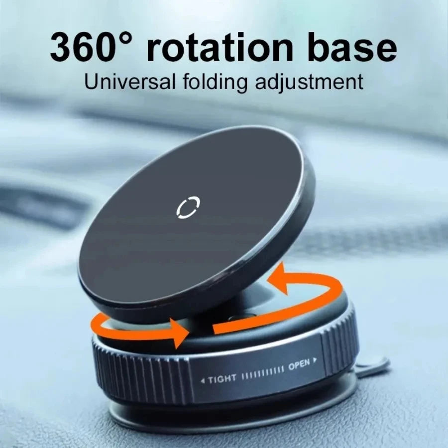 Magnetic Suction Phone Mount 360° Adjustable Vacuum Foldable Phone Holder Car Mounted Adsorption Bracket Universal Car Bracket