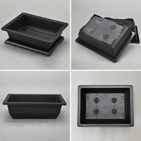Rectangular Flowerpots Plastic Bonsai Plants Pot Square for Flower Balcony Garden Yard Landscape Bonsai Pot Trays Home Decor Quick Pick Grocers