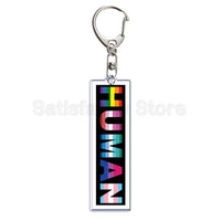 Gay Pride LGBT Rainbow Acrylic Keychain LGBTQ Transparent Double Sided Key Chain Key Ring Lesbian Keychains for Friends Gift Quick Pick Grocers