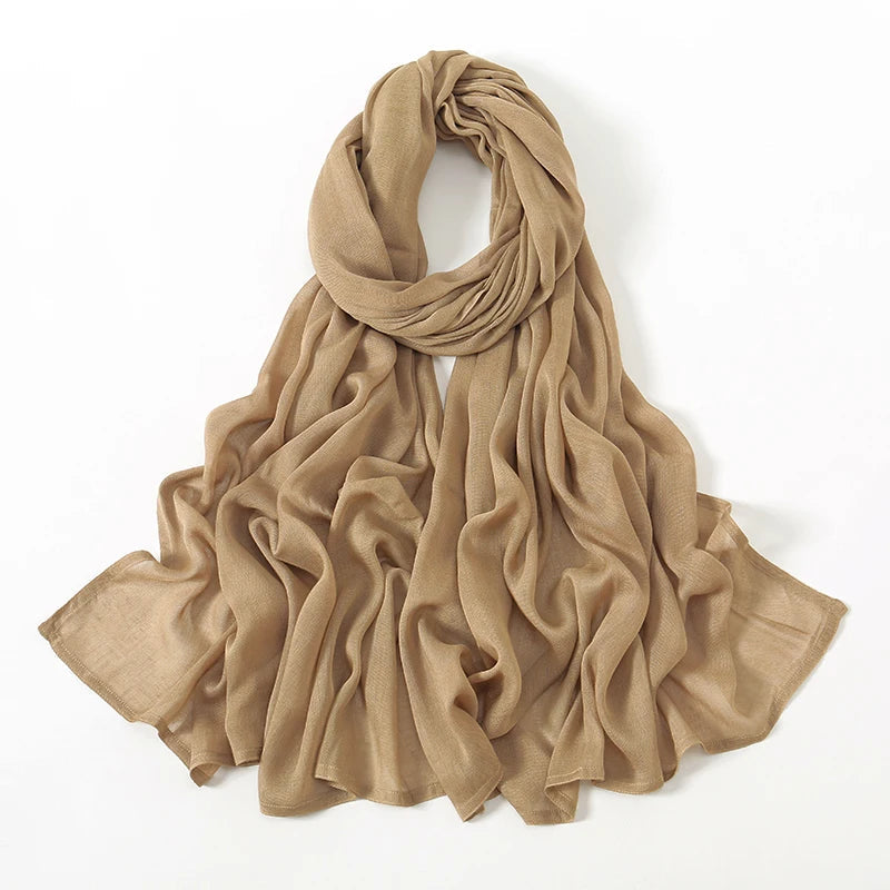 Fashion Modal Hijab Rayon Cotton Shawls Muslim Hijabs For Women Plain Scarf Big Size Headscarf Islamic Turban Headband 190*85cm Quick Pick Grocers