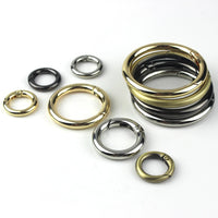 Metal spring gate O Ring Openable Keyring Leather Craft Bag belt strap buckle trigger snap clasp clip connector DIY accessory Quick Pick Grocers