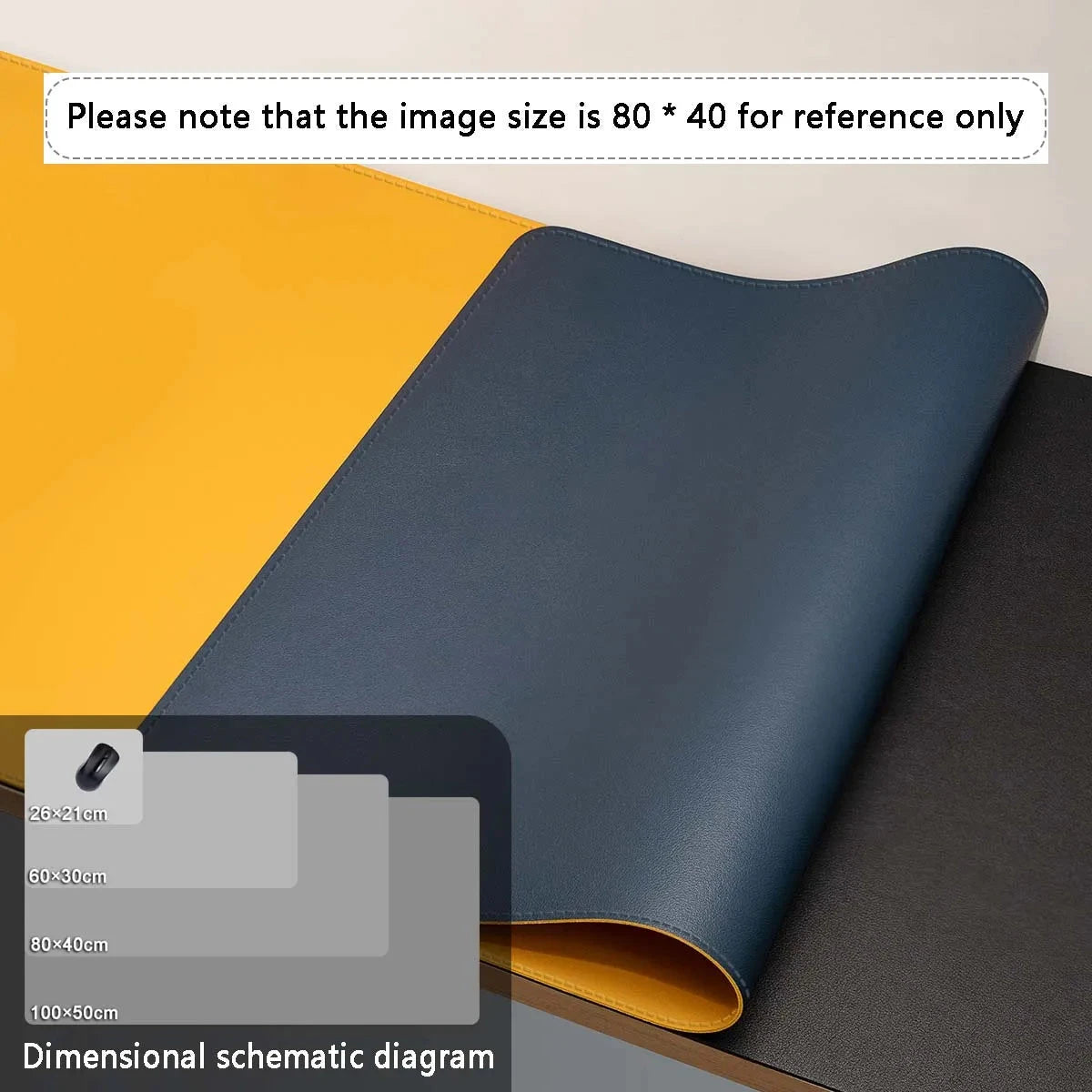 Mouse Pad Large Size Office Desk Protector Mat PU Leather Waterproof Desktop Keyboard Desk Pad Gaming Mousepad PC Accessories Econic Blanks