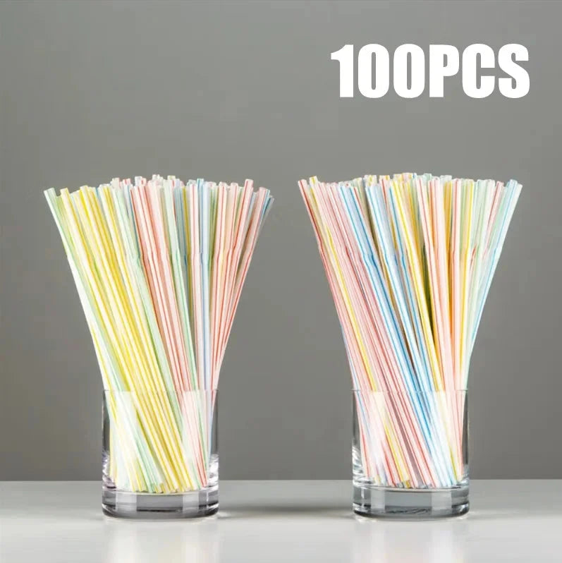 50-1000Pcs Multicolor Drinking Straws rietjes Milk Tea Bar Party Wedding Kitchen Home Accessories Beverage Black Straw Wholesale Econic Blanks