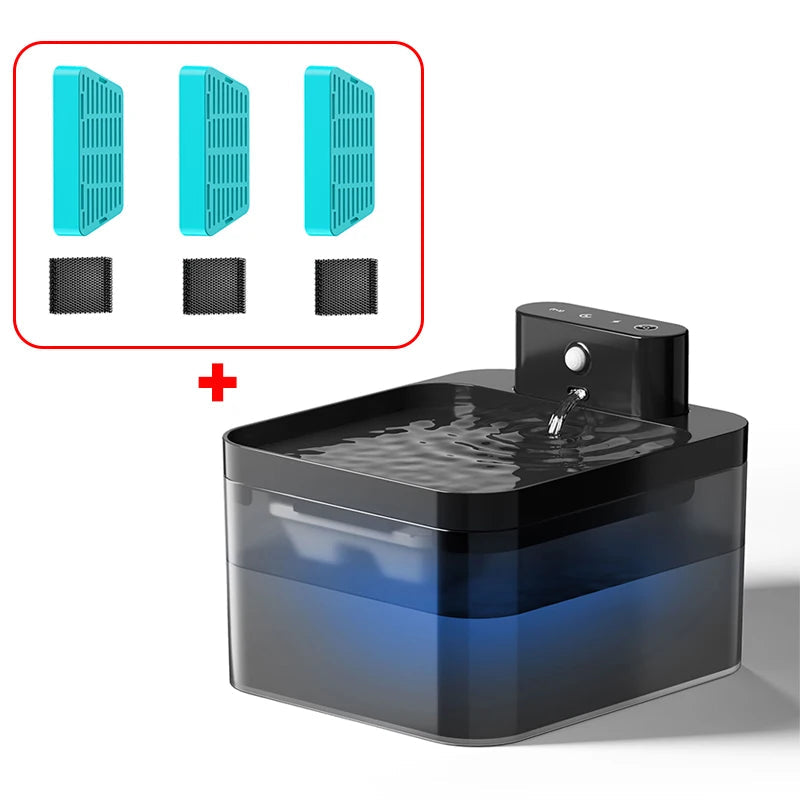 ROJECO Wireless Automatic Cat Water Fountain 2600mAh Pet Water Dispenser For Dog Cat Infrared Sensor Smart Pet Drinkier Fountain Quick Pick Grocers