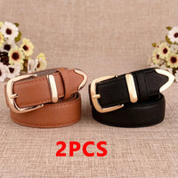 Fashion Women Genuine Leather Belts High Quality Gold Buckle Best Matching Dress Jeans Belts for Lady LB2146 Quick Pick Grocers
