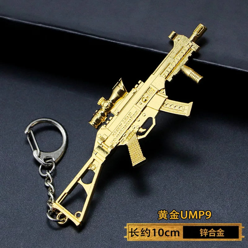 1pc Toy Gun Keychain, Alloy Toy Gun Model Pendant Car Key Chain Car Key Ring Gift For Men Boys Quick Pick Grocers