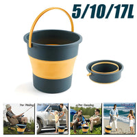 5/10/17L Portable Folding Bucket Multifunctional Thickened Silicone Bucket for Car Washing and Fishing Camping Folding Bucket Quick Pick Grocers