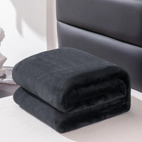 2025 new solid color simple plush blanket multi-functional Farley plush thickened warm blanket Purest Peak