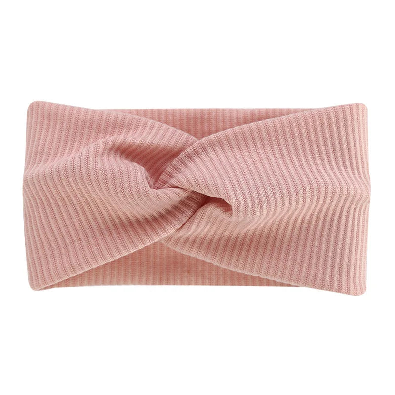Large Size Baby Headband Girls Yoga Sport Kids Children Adult Women Bandage Solid Twisted Knotted Soft Hair Accessories Turban Purest Peak