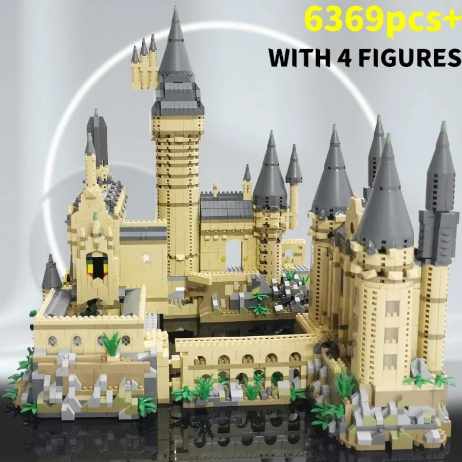 New Magic Castle Micro Building  Blocks Light Up Street View Architecture Creative MOC Model Kit  Kids Christmas Birthday Gifts Purest Peak Salt