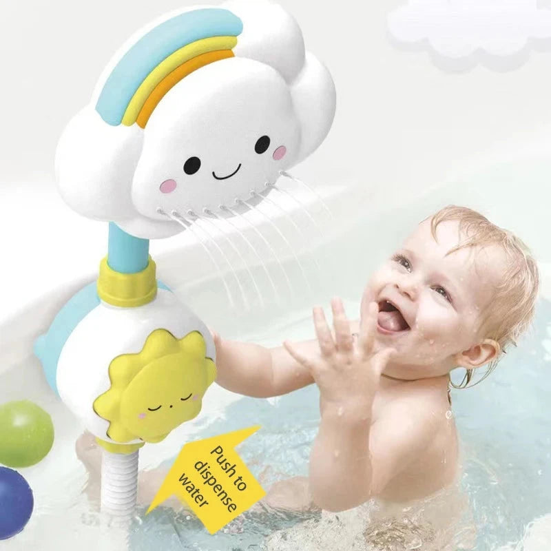 Cloud Weather Bath Toy for Kids Press Spray Educational Water Cycle Play Pool Beach Safe Fun Econic Blanks