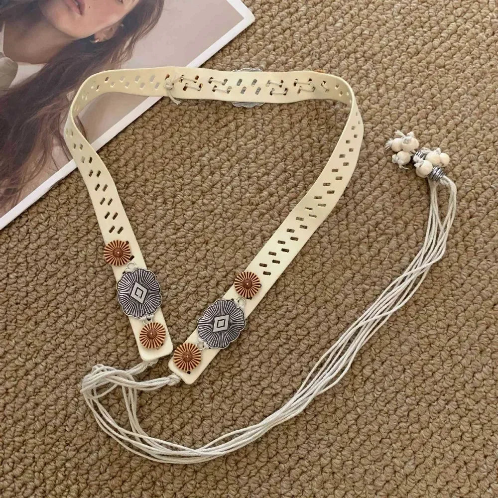 New Butterfly Tassel Waist Chain Y2K Trendy Bohemian Belt Summer Beach Accessories Vintage Flower Bohemian Belt Quick Pick Grocers