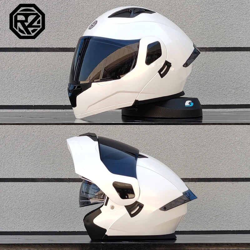 ORZ Personalised Motorcycle Full Face Helmet Men Women Fashion Dual Lens Helmets Motocross Racing Modular Flip Up Casco Moto Quick Pick Grocers