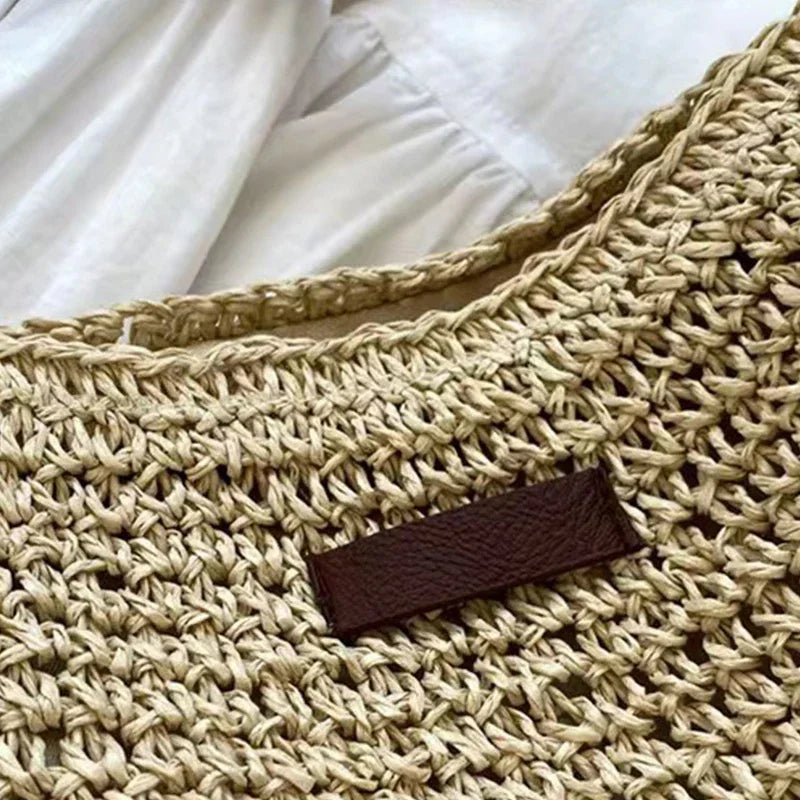 Elegant Light Paper Rope Bag - Bohemian Handmade Style, Hot-Selling Beach/Casual Bag (Crossbody & Shoulder Tote) Quick Pick Grocers