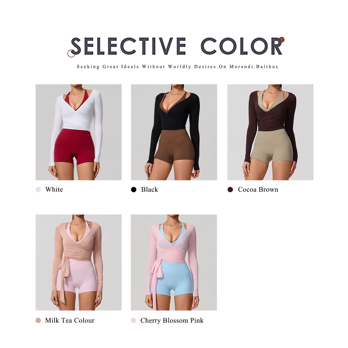 Hearuisavy Summer Women's Yoga Shirt Long Sleeve Sportswear Gym Breathable Quick Dry Sports Top Pilates Dance Ballet Wrap Tops Quick Pick Grocers