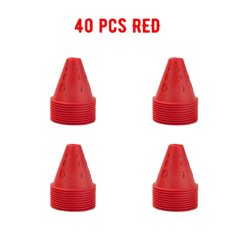 20/40/60 PCS Colorful Windproof Skate Marker Cones Roller Football Marking Cup Soccer Training Equipment Quick Pick Grocers