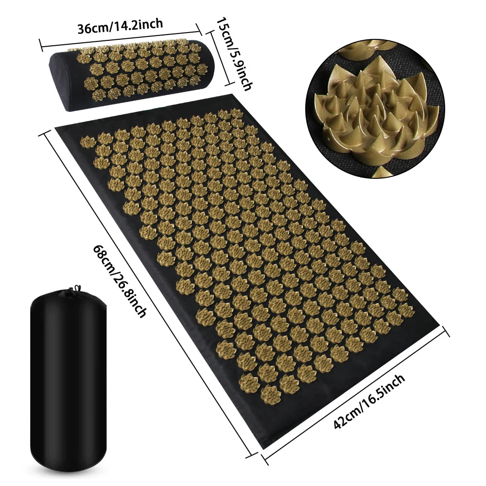 Acupressure Yoga Mat Kuznetsov's Applicator Cushion Sensi Massage Body Needles With Spikes Pillow Foot Massager Fitness Pilates Purest Peak