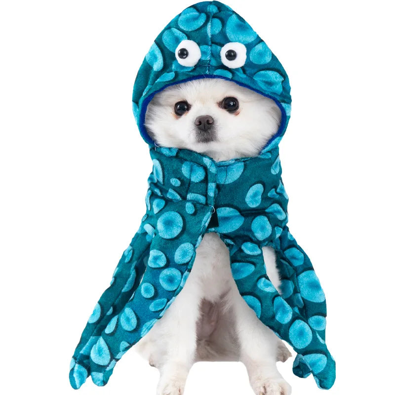 Halloween Dagger Pet Costume - Funny Knife-Holding Dog & Cat Standing Dress for Festival Dress-Up Econic Blanks