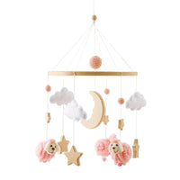 Baby Rattle Toy Bed Bell Bracket Wooden Mobile 0-12 Months Newborn Crochet Bed Bell Hanging Toys Holder Bracket Infant Crib Gift Purest Peak