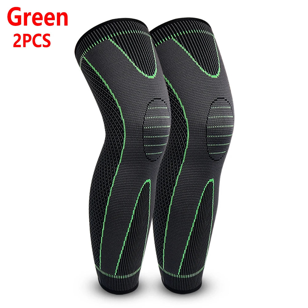 1/2PCS Full Leg Sleeves Long Compression Leg Sleeve Knee Sleeves Protect Leg, for Man Women Basketball, Arthritis Cycling Sport Quick Pick Grocers