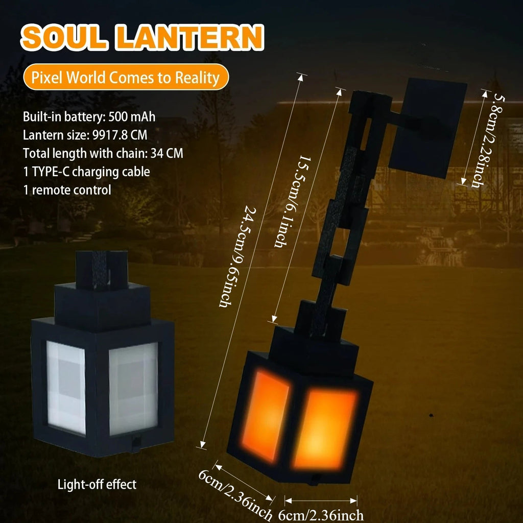 2026 Pixel Style Night Light Portable Lantern Tabletop Ornament 16 Colors RGB Remote DIY Interior Decoration Atmosphere Light Quick Pick Grocers