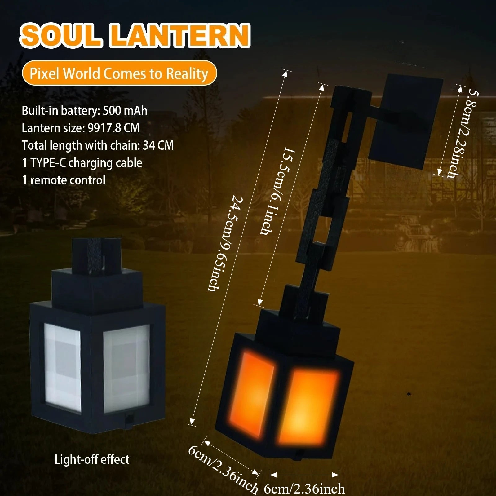 2026 Pixel Style Night Light Portable Lantern Tabletop Ornament 16 Colors RGB Remote DIY Interior Decoration Atmosphere Light Quick Pick Grocers