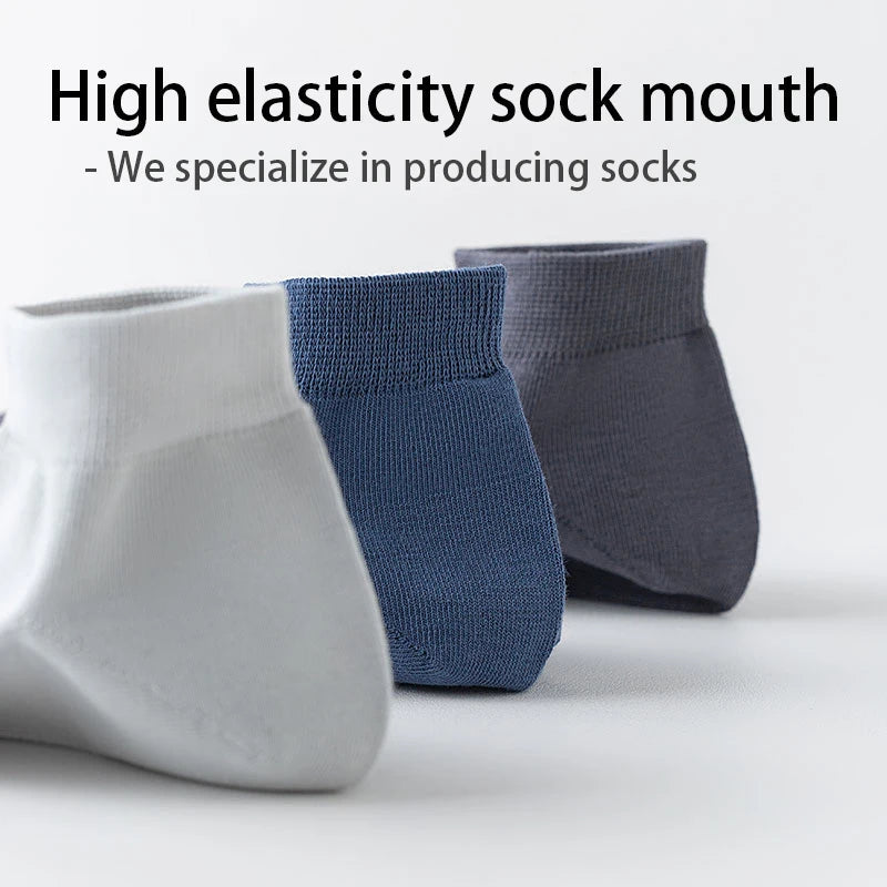 6Pairs High Quality Men Combed Cotton Socks Short Breathable Odor proof and antibacterial Business Spring Summer for Male sock Quick Pick Grocers