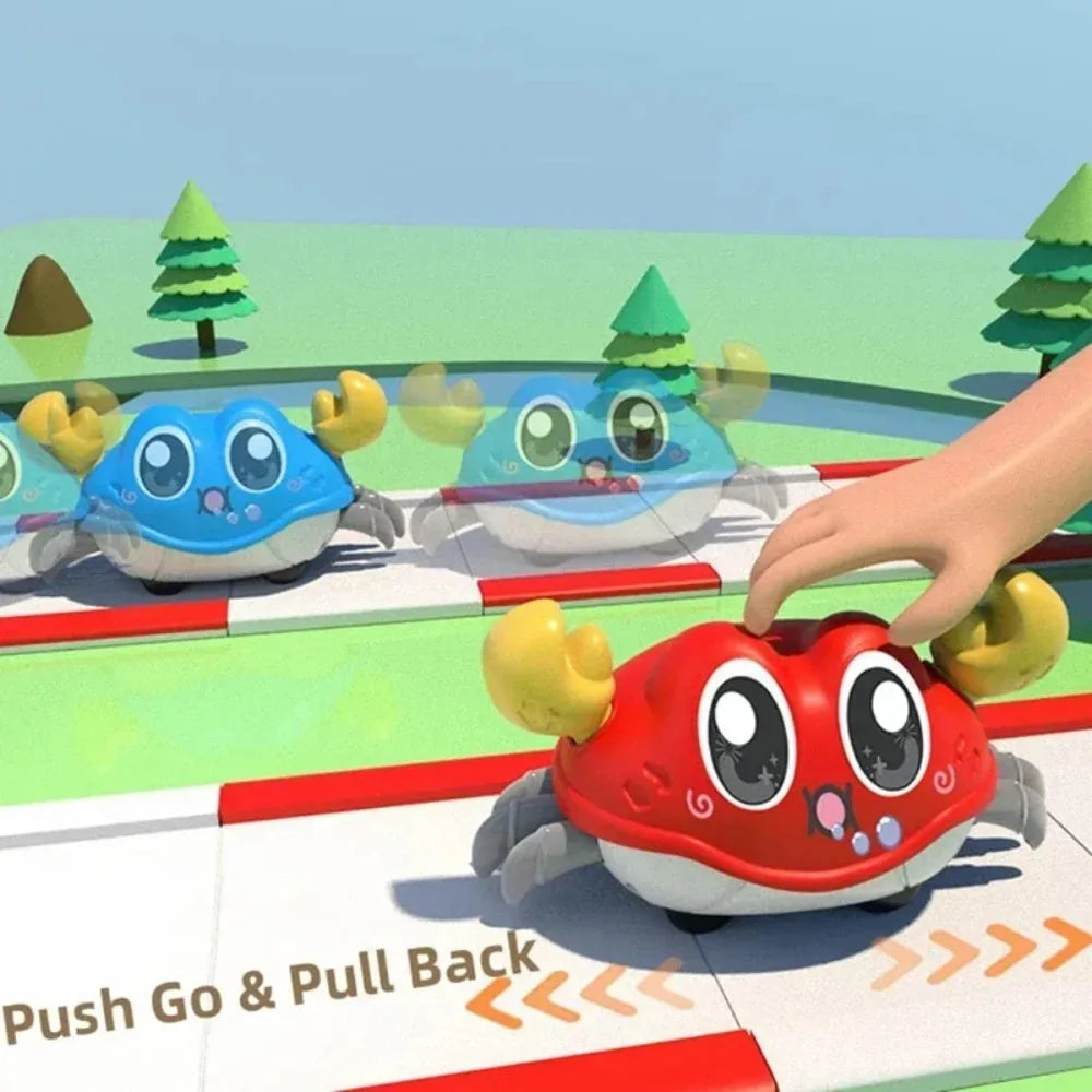 Children's Fun Double Return Force Left and Right Shake Simulation Crab Toy Baby Running Bubble Simulation Crab Crab Crawling Econic Blanks