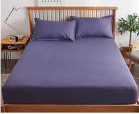 Cotton Fitted Sheet with Elastic Bands Non Slip Adjustable Mattress Covers for Single Double King Queen Bed,140/160/200cm Quick Pick Grocers