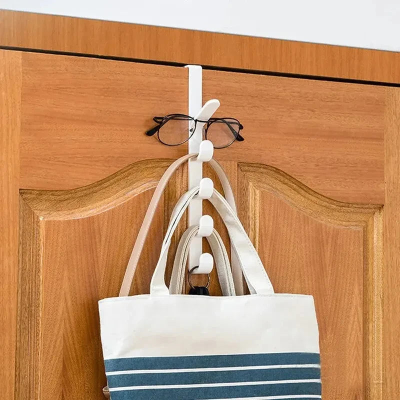 1pc Bedroom Door Hanger Clothes Hanging Rack Over The Door Plastic Home Storage Organization Hooks, Purse Holder For Bags Rails Econic Blanks