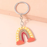 New Colorful Rainbow Keychains for Car Key Souvenir Gift for Women Men DIY Handbag Pendants Hanging Key Ring Jewelry Accessories Quick Pick Grocers