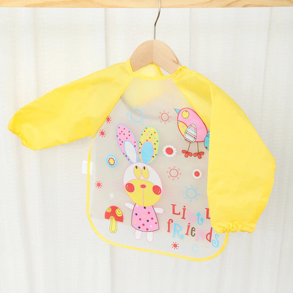 Waterproof EVA Full Sleeve Baby Bibs Children Apron Long Sleeve Feeding Smock Kids Eating Breastplate Infant Scarf Clothing Quick Pick Grocers