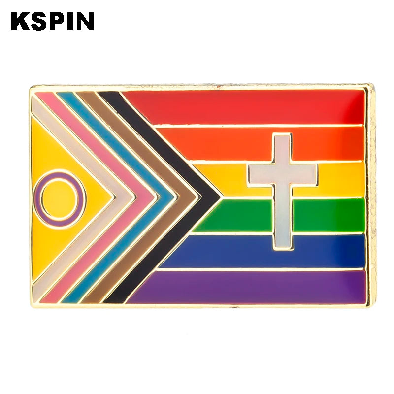Pride Badge Bisexual Pansexual Brooch Lesbian Pride Pin Flag LGBTQ Gay Flag Lapel Pin Quick Pick Grocers