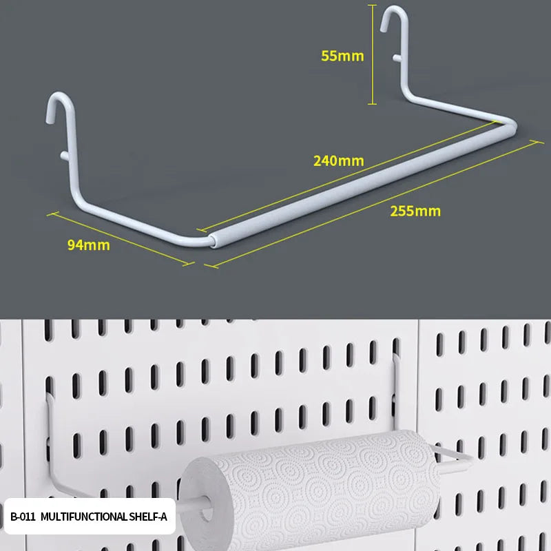 Home Study Storage Pegboard: Suitable for Displaying Figurines, Desk-Top Standing & Clip-On Storage for Furniture Items Quick Pick Grocers