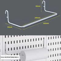 Home Study Storage Pegboard: Suitable for Displaying Figurines, Desk-Top Standing & Clip-On Storage for Furniture Items Quick Pick Grocers