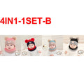 Cute Winter Warm Kids Girl Boys Baby Hats Fleece Wool Hemming Caps with Ball Solid Wool Ear Protection Hats Soft Newborn Bonnet Purest Peak