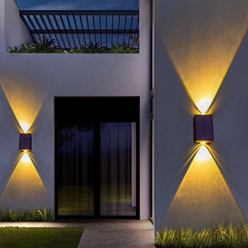 NEW Upgrade LED Outdoor Wall Solar Lights Waterproof Garden Wall Decoration Lighting For Villa Patio Stair Corridor Quick Pick Grocers