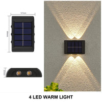 LED Solar Lights Outdoor Solar Wall Lamp Up And Down Light Illuminate for Garden Yard Street Decoration Solar Powered Light Quick Pick Grocers